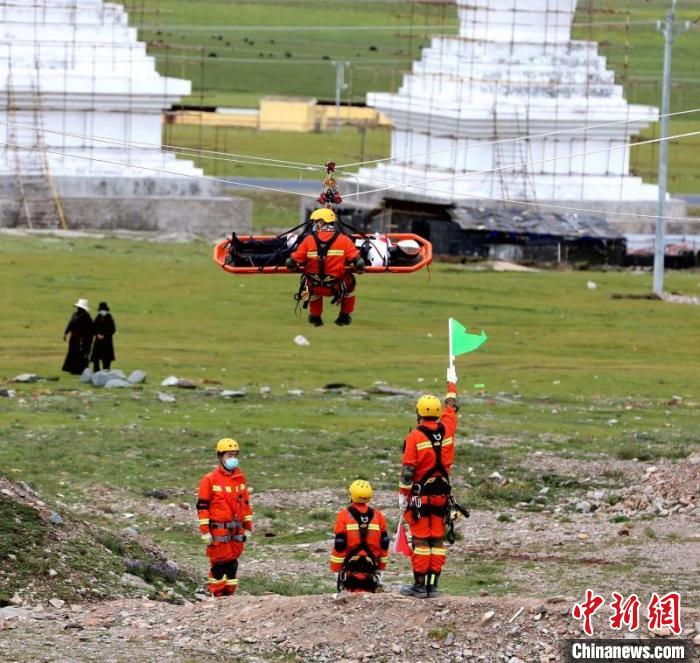 圖為應(yīng)急演練現(xiàn)場。青海省應(yīng)急廳